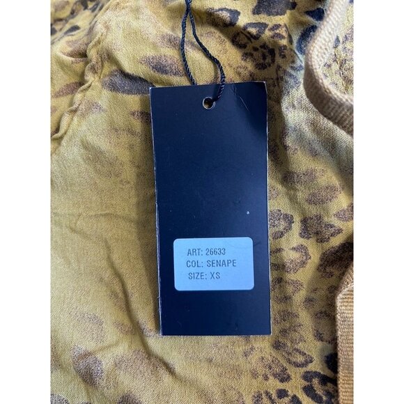 Venti6 Animal Print Stretch Jogger Pants in Brown - Sz XS - Picture 4 of 5